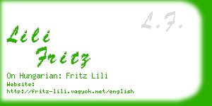 lili fritz business card